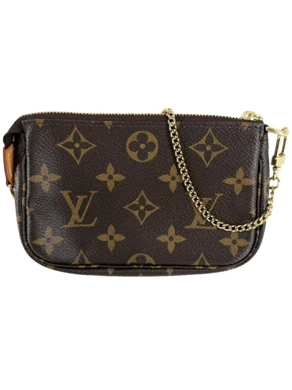 Louis Vuitton Monogram Canvas Brown Gold Vintage Handbag